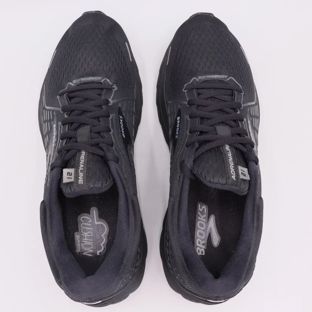Brooks Adrenaline GTS 21 Mens Running Shoes Triple Black 1103491D020 Size 10 D